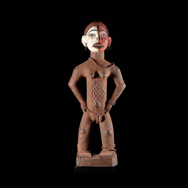 Statue cultuelle feminine - Ethnie Kongo / Lumbu - RDC Zaire