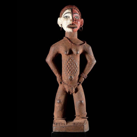 Statue cultuelle feminine - Ethnie Kongo / Lumbu - RDC Zaire