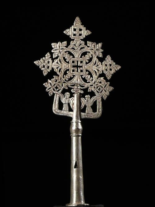 Croix processionnelle Copte Maskal - Amahara - Ethiopie