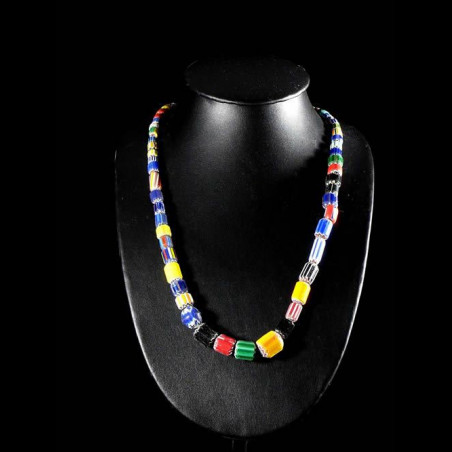 Collier perles chevron ou rosetta - Haoussa - Cameroun