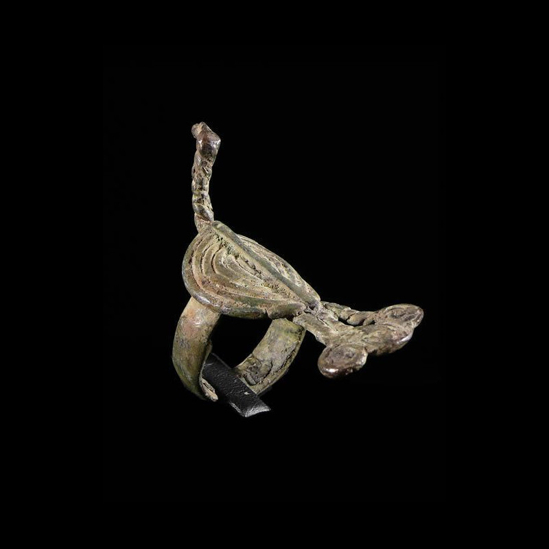 Bague amulette paon - Lobi - Burkina Faso