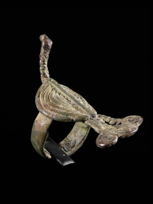 Bague amulette paon - Lobi - Burkina Faso