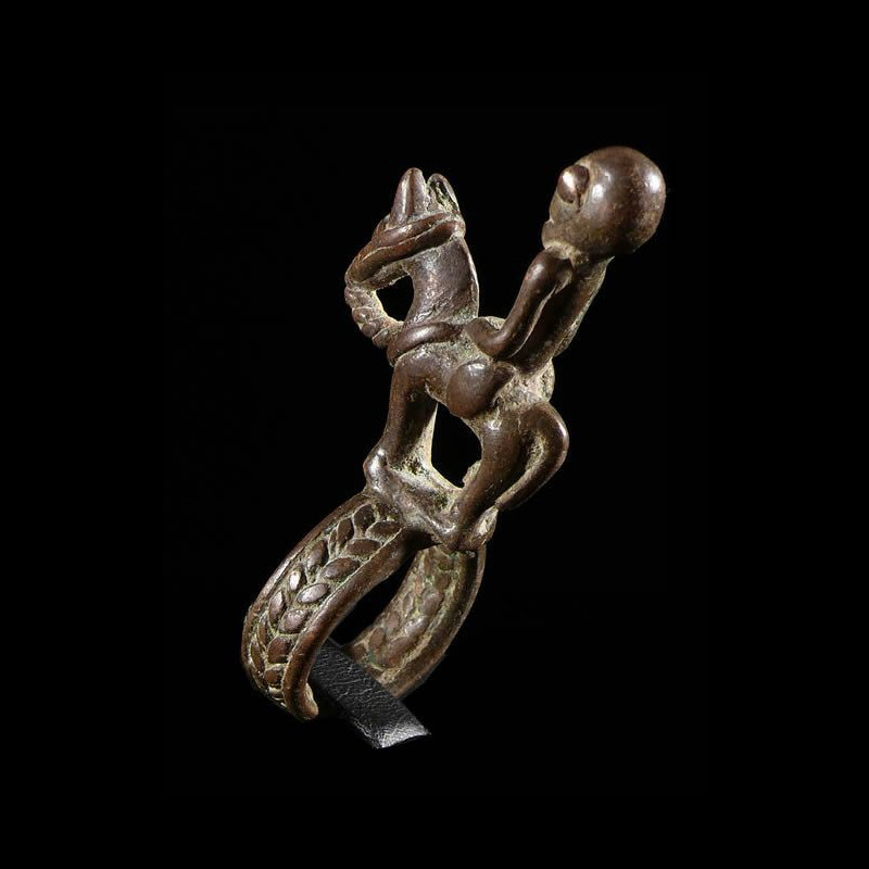 Bague amulette cavalier - Dogon - Mali