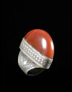 Bague en argent et agathe - Touareg - Niger