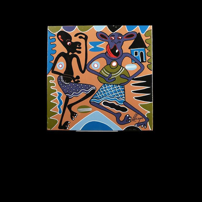 Peinture 30 x 30 - George Lilanga - Makonde