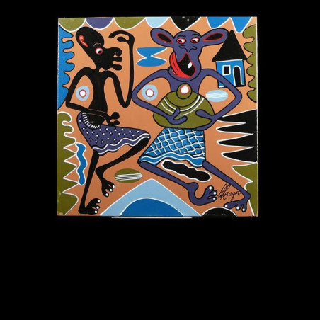 Peinture 30 x 30 - George Lilanga - Makonde
