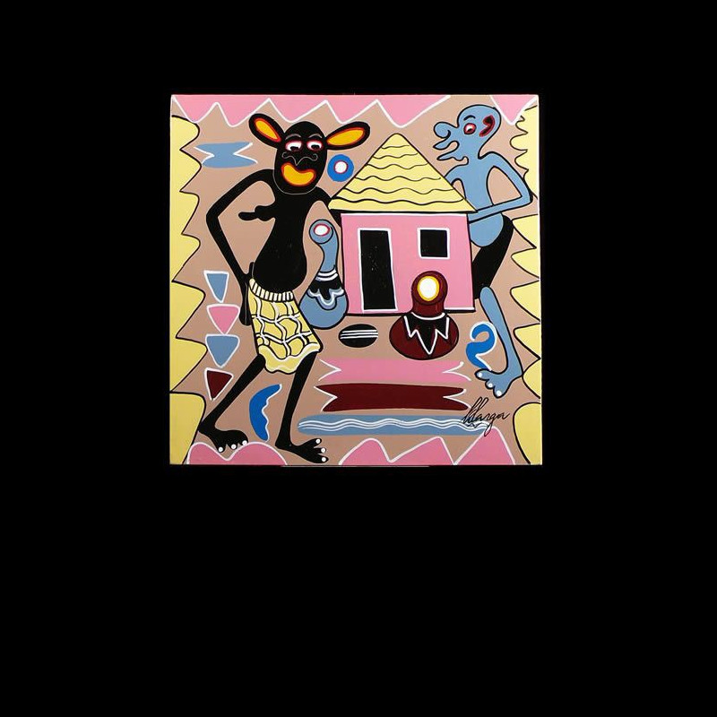 Peinture 30 x 30 - George Lilanga - Makonde