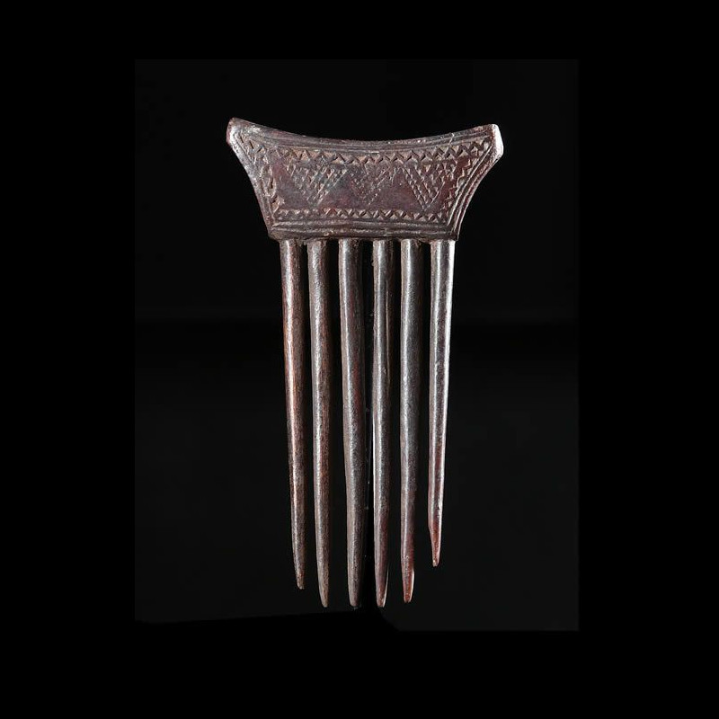 Peigne ancien en bois - Ashanti - Ghana - Coiffes africaines