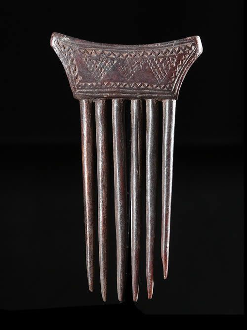Peigne ancien en bois - Ashanti - Ghana - Coiffes africaines
