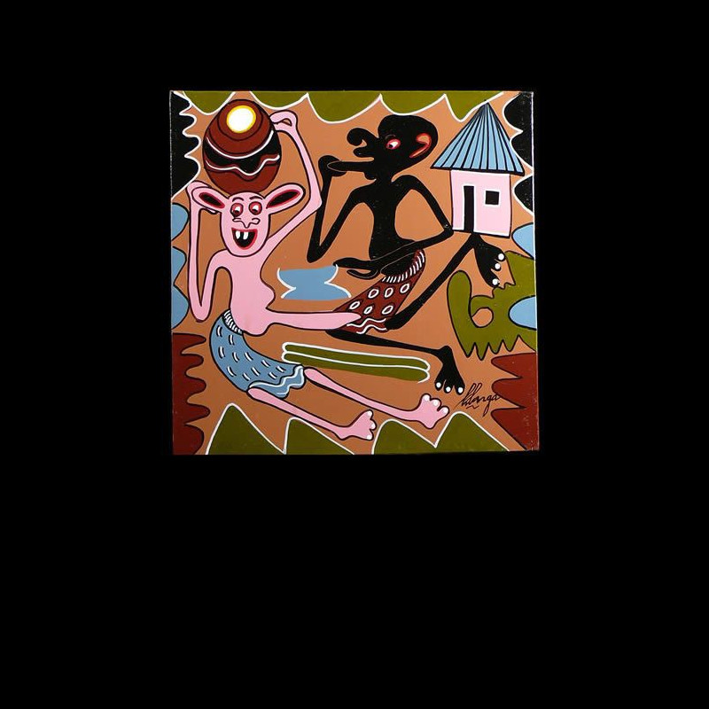 Peinture 30 x 30 - George Lilanga - Makonde