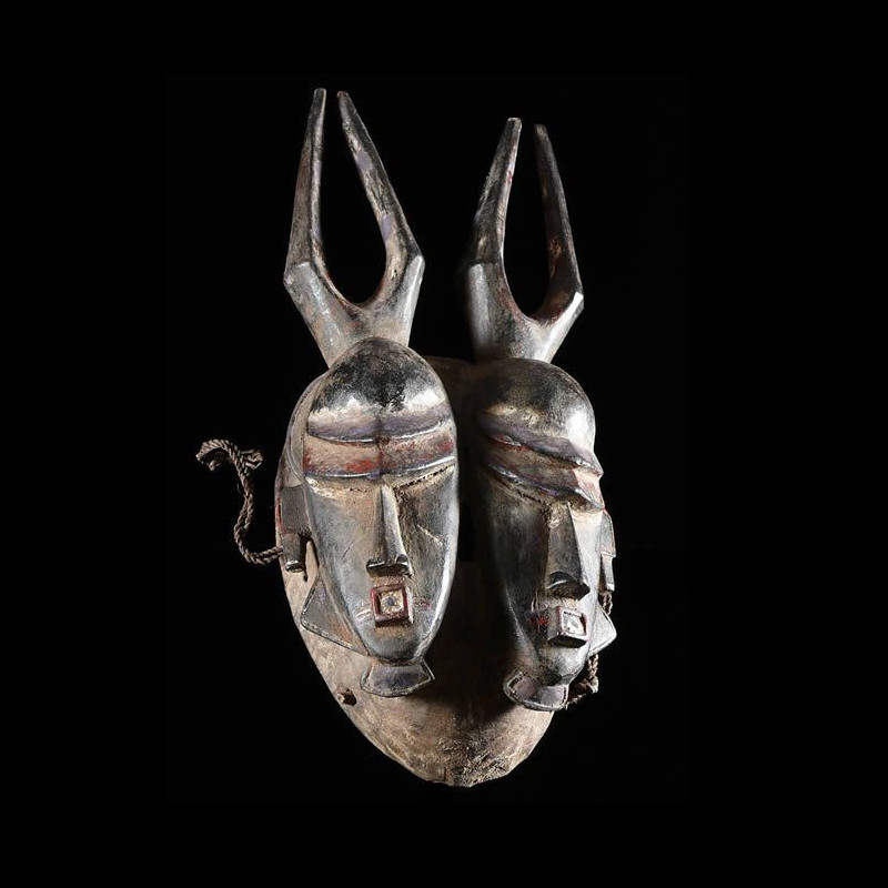 Masque de naissance polychrome - Djimini / Jimini - Côte d'Ivoire