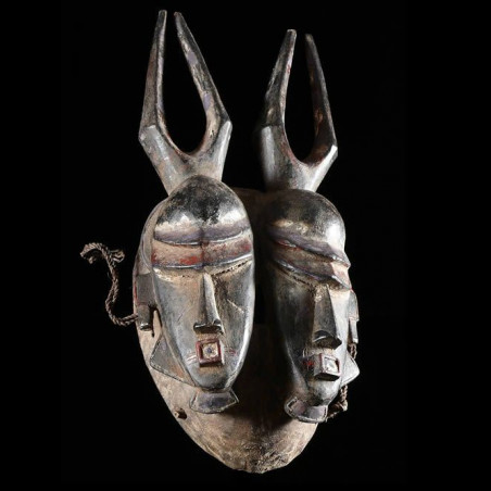 Masque de naissance polychrome - Djimini / Jimini - Côte d'Ivoire