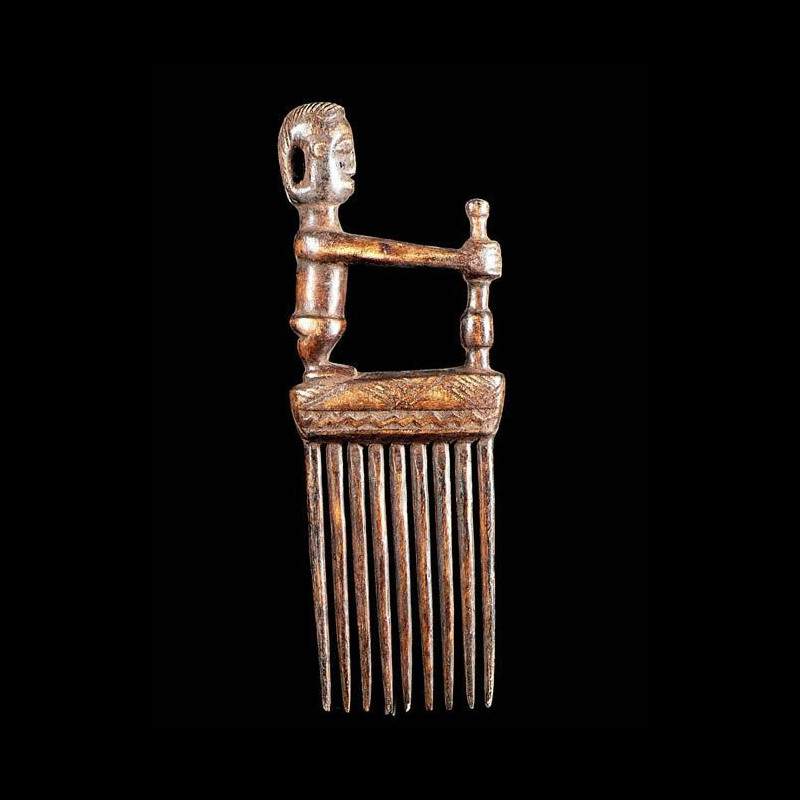 Peigne ancien en bois - Baoule - Côte d'Ivoire - Coiffes africaine