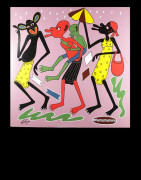 Peinture 60 x 60 - George Lilanga - Makonde