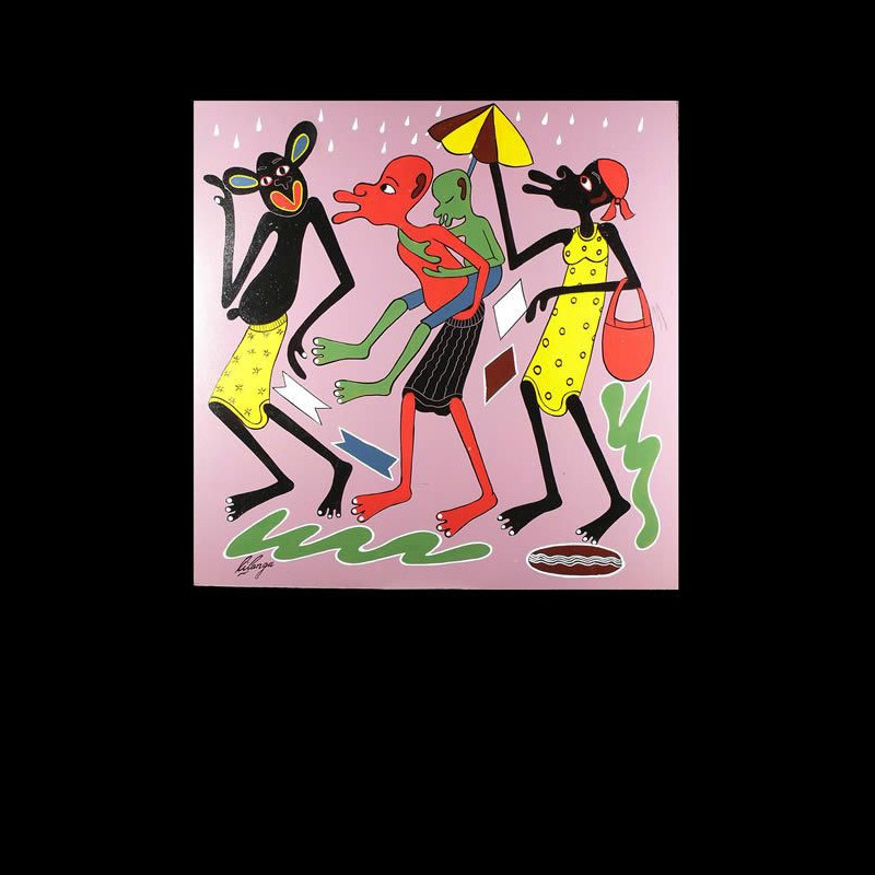 Peinture 60 x 60 - George Lilanga - Makonde