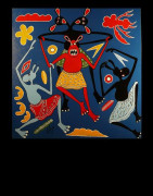 Peinture 60 x 60 - George Lilanga - Makonde