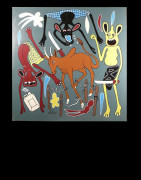 Peinture 60 x 60 - George Lilanga - Makonde
