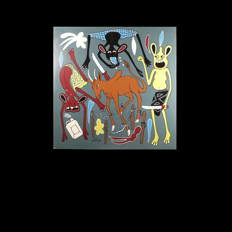 Peinture 60 x 60 - George Lilanga - Makonde