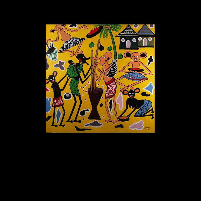 Peinture 60 x 60 - George Lilanga - Makonde