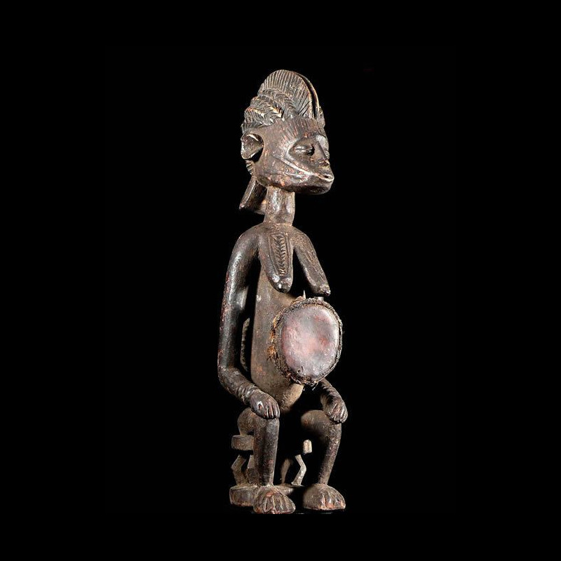 Statuette tambour Okeshi - Afo - Nigeria - Statues africaines
