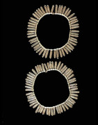 Paire de chevilleres en metal argente - Amhara - Ethiopie