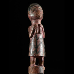 Statuette polychrome de...