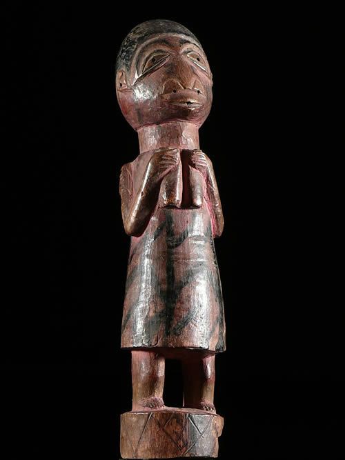 Statuette polychrome de reine - Yoruba / Nago - Benin