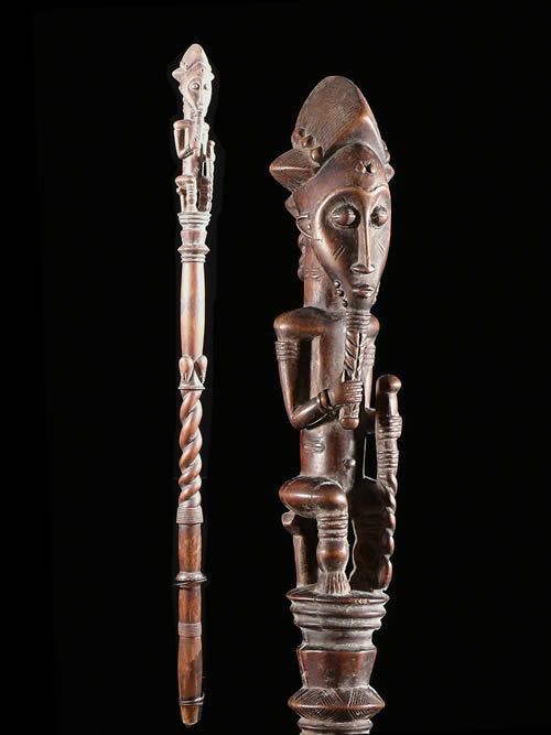 Canne de dignitaire - Baoule - Côte d'Ivoire - Objets de regalia