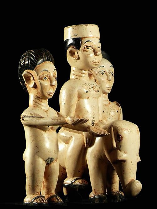Trio de figurines autel vaudou - Ewe - Togo - Culte Vaudou