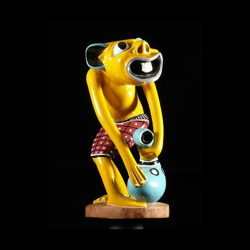 Sculpture Shetani jaune - George Lilanga - Makonde