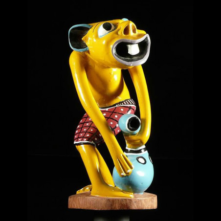 Sculpture Shetani jaune - George Lilanga - Makonde