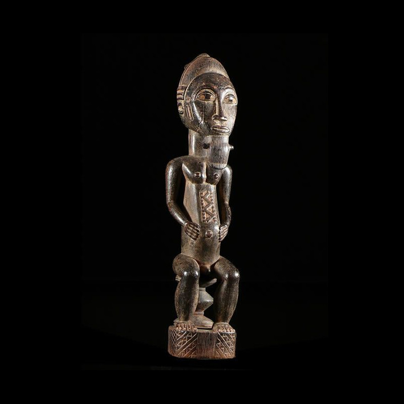 Statue intronisation de roi - Baoule - Côte d'Ivoire