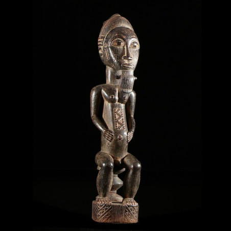 Statue intronisation de roi - Baoule - Côte d'Ivoire