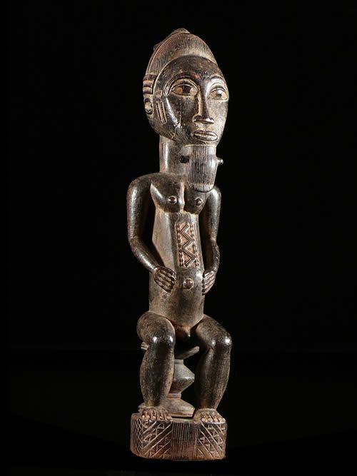 Statue intronisation de roi - Baoule - Côte d'Ivoire