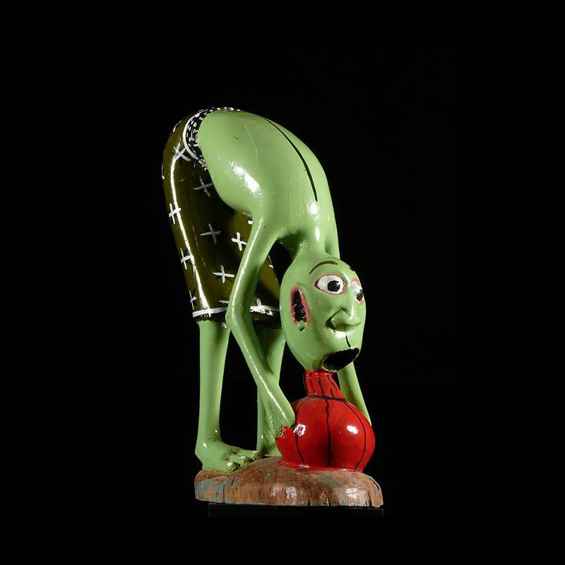 Sculpture Shetani Vert - George Lilanga - Makonde