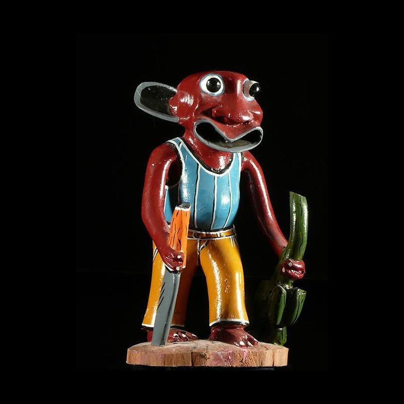 Sculpture Shetani Coupeur de bananes - George Lilanga - Makonde