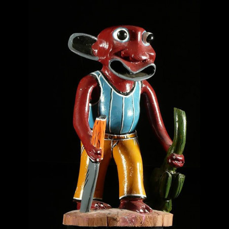 Sculpture Shetani Coupeur de bananes - George Lilanga - Makonde