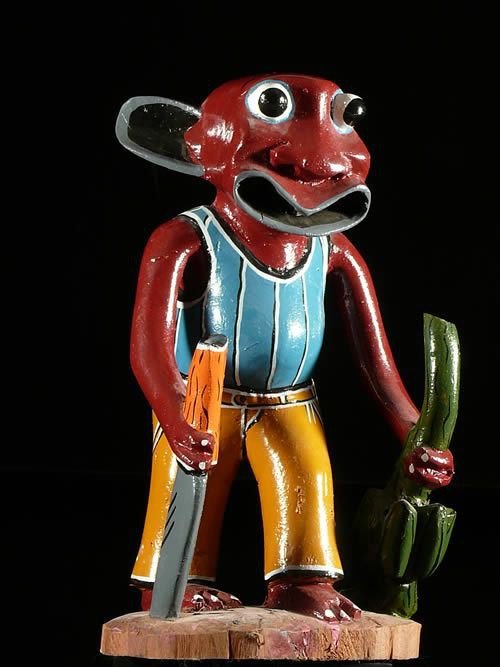 Sculpture Shetani Coupeur de bananes - George Lilanga - Makonde