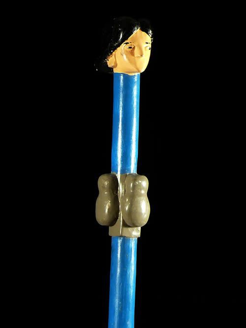 Baton de danse polychrome - Ewe - Togo - Objets de regalia