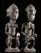 Statue votive de couple royale - Baoule - Côte d'Ivoire