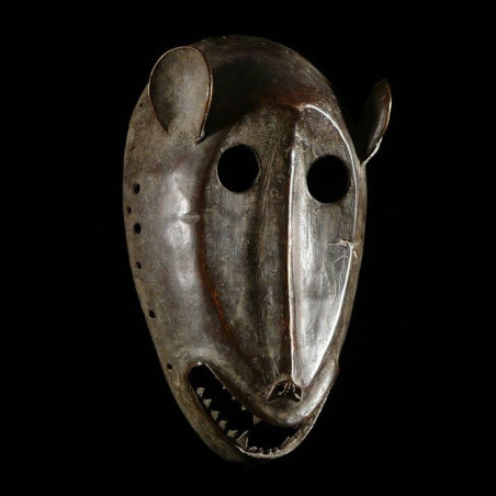 Masque Singe Kpan en Bronze - Baoule - Côte d'Ivoire