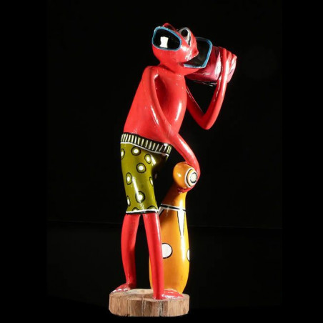 Sculpture Shetani Grande rouge - George Lilanga - Makonde