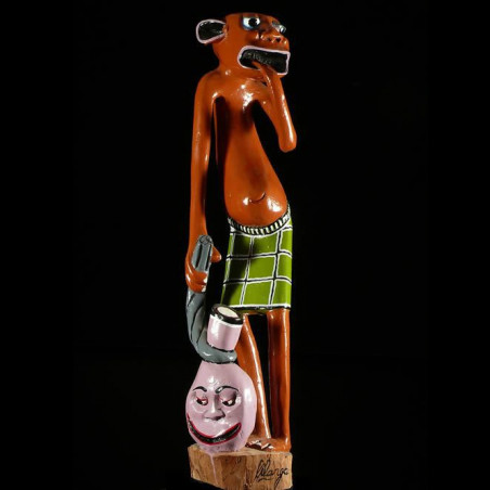 Sculpture Shetani Grande Violet - George Lilanga - Makonde