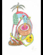 Dessin au Crayon - George Lilanga - Makonde