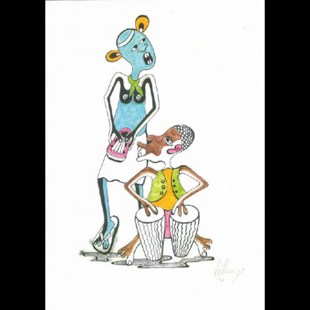 Dessin au Crayon - George Lilanga - Makonde