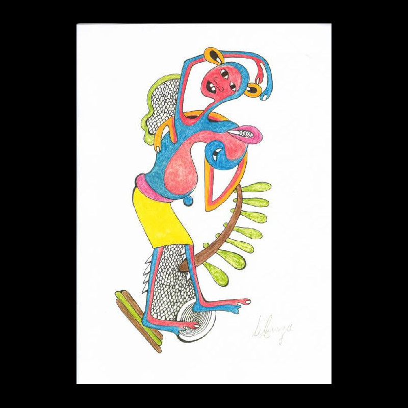 Dessin au Crayon - George Lilanga - Makonde