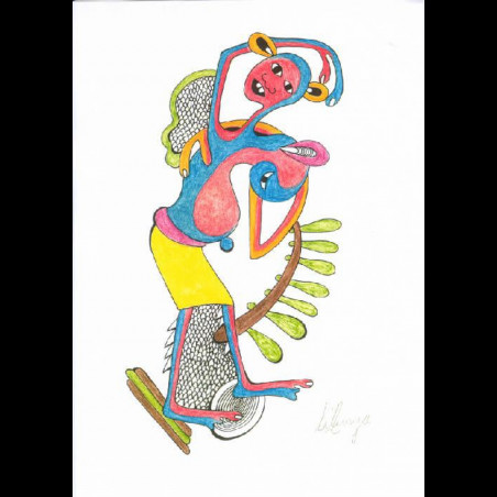 Dessin au Crayon - George Lilanga - Makonde