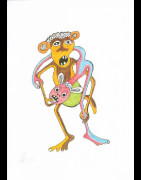 Dessin au Crayon - George Lilanga - Makonde