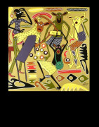 Peinture 60 x 60 - George Lilanga - Makonde