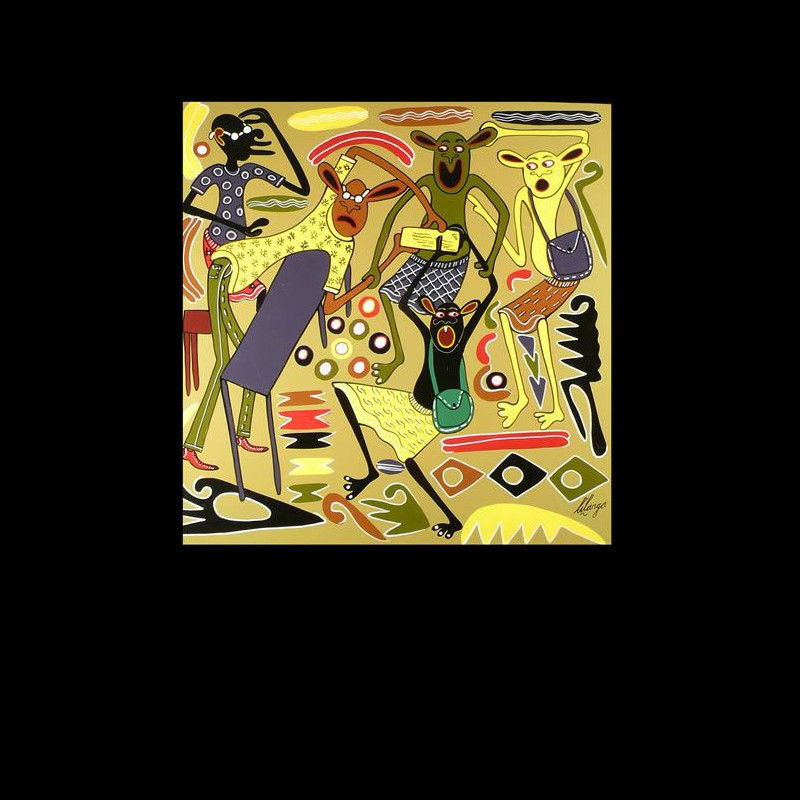 Peinture 60 x 60 - George Lilanga - Makonde
